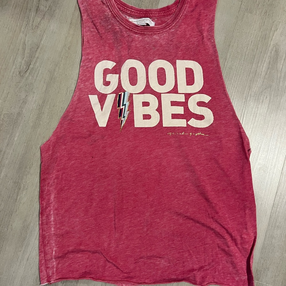 Good Vibes Red Sleeveless Top
